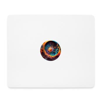 3D planets - Mouse Pad (horizontal) - white - Front