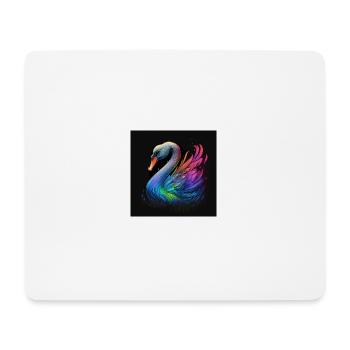 MAJESTUEUX CYGNE MULTICOLORE - Tapis de souris (format paysage) - blanc - Devant
