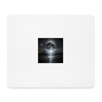 Alone with the moon - Mousepad (Querformat) - Weiß - Vorne