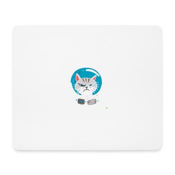 Angry astronaut cat - Mousepad (Querformat) - Weiß - Vorne