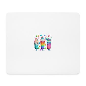 MILCHSHAKES - MEHRFARBIG - Mousepad (Querformat) - Weiß - Vorne