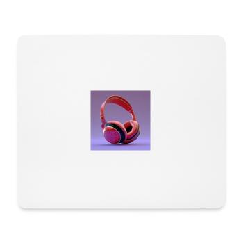 casque audio - Tapis de souris (format paysage) - blanc - Devant