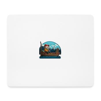 Angler - Mousepad (Querformat) - Weiß - Vorne