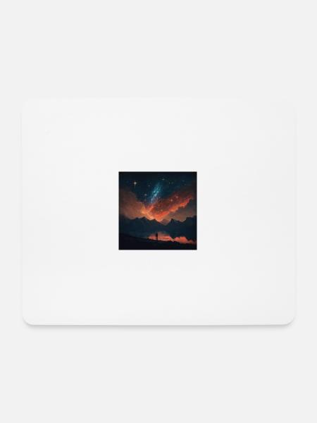 The Sky at midnight - Mousepad (Querformat) - Weiß