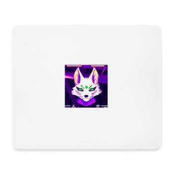 Kitsun Vaporwave Japanische Kami Vaporwave Kitsune - Mousepad (Querformat) - Weiß - Vorne
