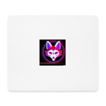 Kitsun Vaporwave Japanische Kami Vaporwave Kitsune - Mousepad (Querformat) - Weiß - Vorne