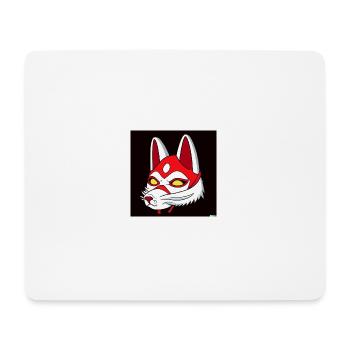 Kitsun Vaporwave Japanische Kami Vaporwave Kitsune - Mousepad (Querformat) - Weiß - Vorne