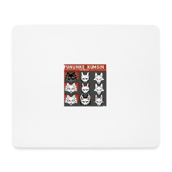 Kitsun Vaporwave Japanische Kami Vaporwave Kitsune - Mousepad (Querformat) - Weiß - Vorne