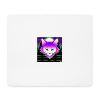 Kitsun Vaporwave Japanische Kami Vaporwave Kitsune - Mousepad (Querformat) - Weiß - Vorne