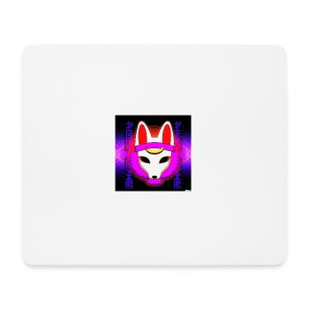 Kitsun Vaporwave Japanische Kami Vaporwave Kitsune - Mousepad (Querformat) - Weiß - Vorne