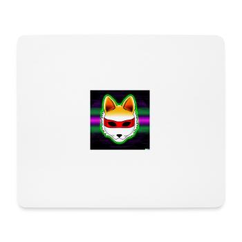 Kitsun Vaporwave Japanische Kami Vaporwave Kitsune - Mousepad (Querformat) - Weiß - Vorne