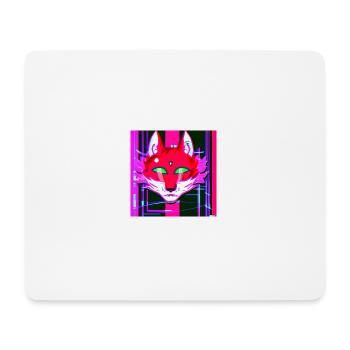 Kitsun Vaporwave Japanische Kami Vaporwave Kitsune - Mousepad (Querformat) - Weiß - Vorne
