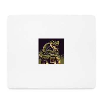 Dites serpent « fromage » - Tapis de souris (format paysage) - blanc - Devant