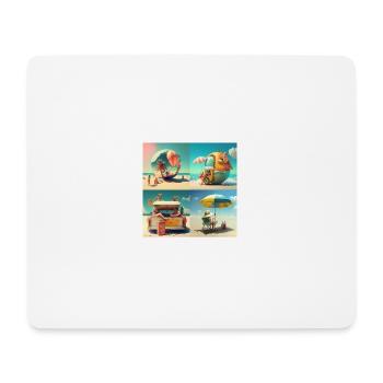summer time - Tapis de souris (format paysage) - blanc - Devant