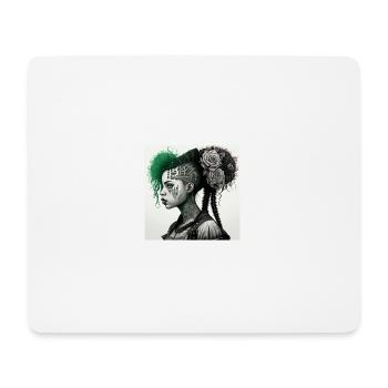 cyberg punk aaf3bcc7 99ae 4b7d a04f 1bc4c9cc7940 - Tapis de souris (format paysage) - blanc - Devant