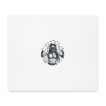Happy man underwater - Mouse Pad (horizontal) - white - Front