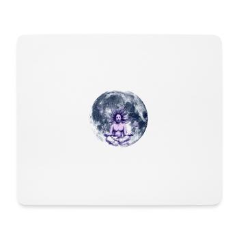 Der Mensch in Meditation im Universum - Mousepad (Querformat) - Weiß - Vorne