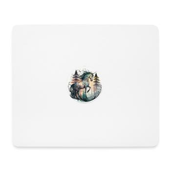 Camouflaged unicorn - Mouse Pad (horizontal) - white - Front