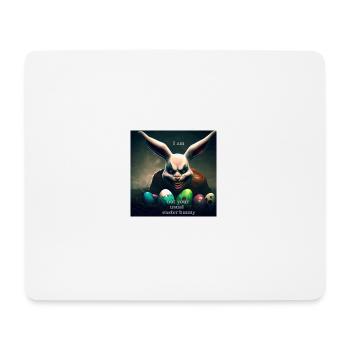 Böser Osterhase - Mousepad (Querformat) - Weiß - Vorne