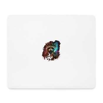 Fantasy-Zauberer Waschbär - Mousepad (Querformat) - Weiß - Vorne