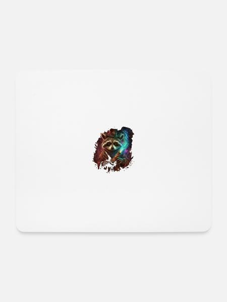 Fantasy Wizard Racoon - Mouse Pad (horizontal) - white