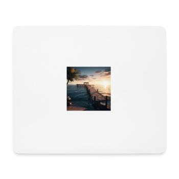 Strand - Mousepad (Querformat) - Weiß - Vorne