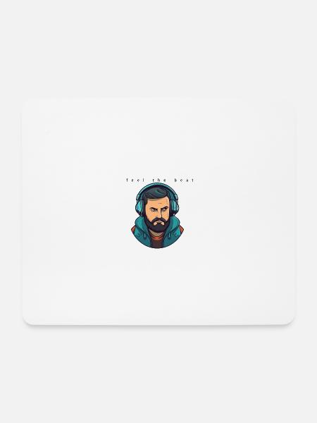 DJ Feel the Beat - Mousepad (Querformat) - Weiß