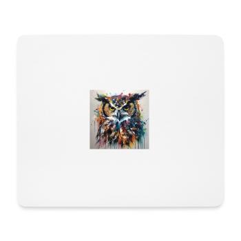 Eule #3 - Mousepad (Querformat) - Weiß - Vorne