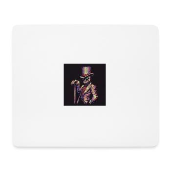 Alien im Anzug [Pixelkunst] - Mousepad (Querformat) - Weiß - Vorne