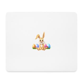 Froher Osterhase - Mousepad (Querformat) - Weiß - Vorne