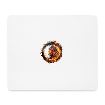 lion spreadhirt flamboyant - Tapis de souris (format paysage) - blanc - Devant