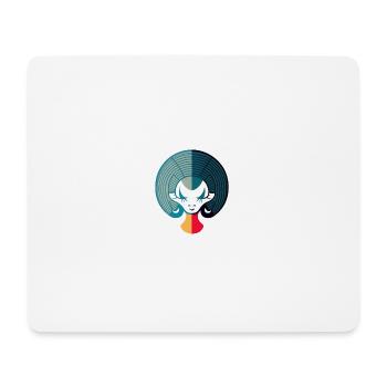 Abstrakter Steinbock - Mousepad (Querformat) - Weiß - Vorne