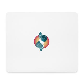 Abstrakter Fisch - Mousepad (Querformat) - Weiß - Vorne