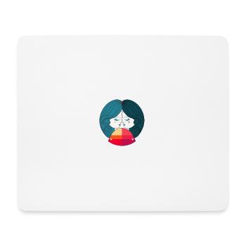 Abstrakte Edelsteine - Mousepad (Querformat) - Weiß - Vorne
