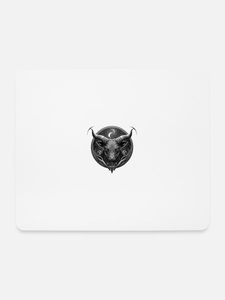 Gotischer Stier - Mousepad (Querformat) - Weiß