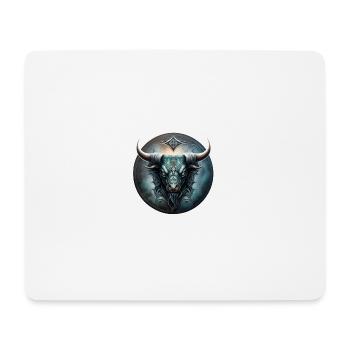 Carved bull - Mouse Pad (horizontal) - white - Front
