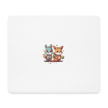 De bons athlètes bestiaux - Tapis de souris (format paysage) - blanc - Devant