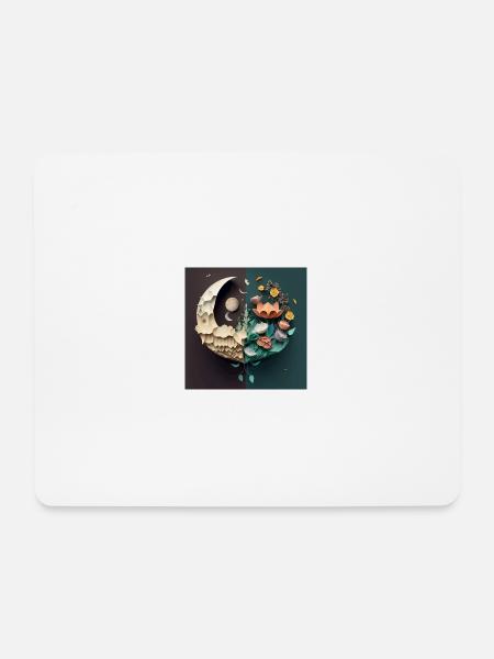 Blumen vom Mond auf die Erde, Geschenk, Geburtstag - Mousepad (Querformat) - Weiß