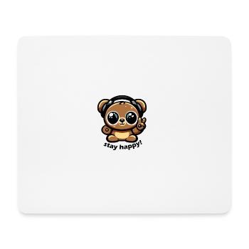 Happy Bear - Mouse Pad (horizontal) - white - Front