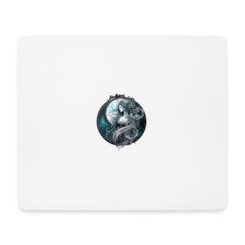 femme lune bleue - Tapis de souris (format paysage) - blanc - Devant
