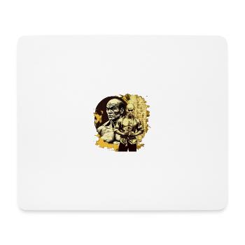 Kung Fu Kämpfer - Mousepad (Querformat) - Weiß - Vorne