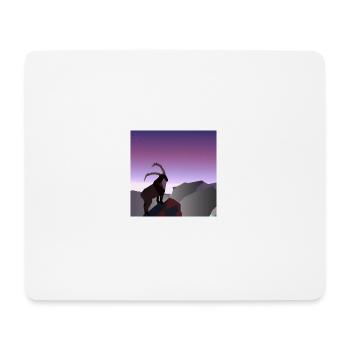 Montagne avec Capricorne pour la randonnée et l’alpinisme - Tapis de souris (format paysage) - blanc - Devant