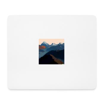Paysage de montagne italien Montagnes à l’aube - Tapis de souris (format paysage) - blanc - Devant