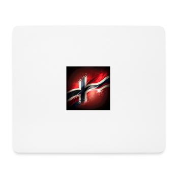Norwegen Flagge - Mousepad (Querformat) - Weiß - Vorne