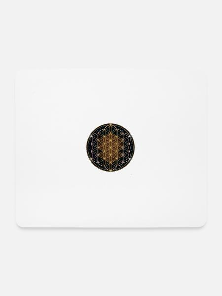 Blume des Lebens Motiv - Mousepad (Querformat) - Weiß