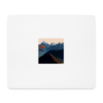 Italienische Berge Berglandschaft Alpen Wandern - Mousepad (Querformat) - Weiß - Vorne