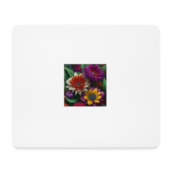 multiple flower patern exotic - Mouse Pad (horizontal) - white - Front