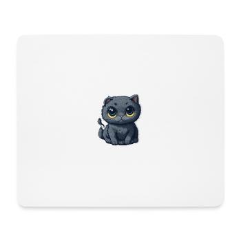 Cute Grey Cat - Mouse Pad (horizontal) - white - Front