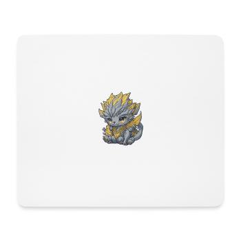 Süßer Goldener Baby Drache - Mousepad (Querformat) - Weiß - Vorne
