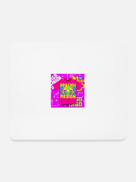 Neon T-Shirt - Mousepad (Querformat) - Weiß